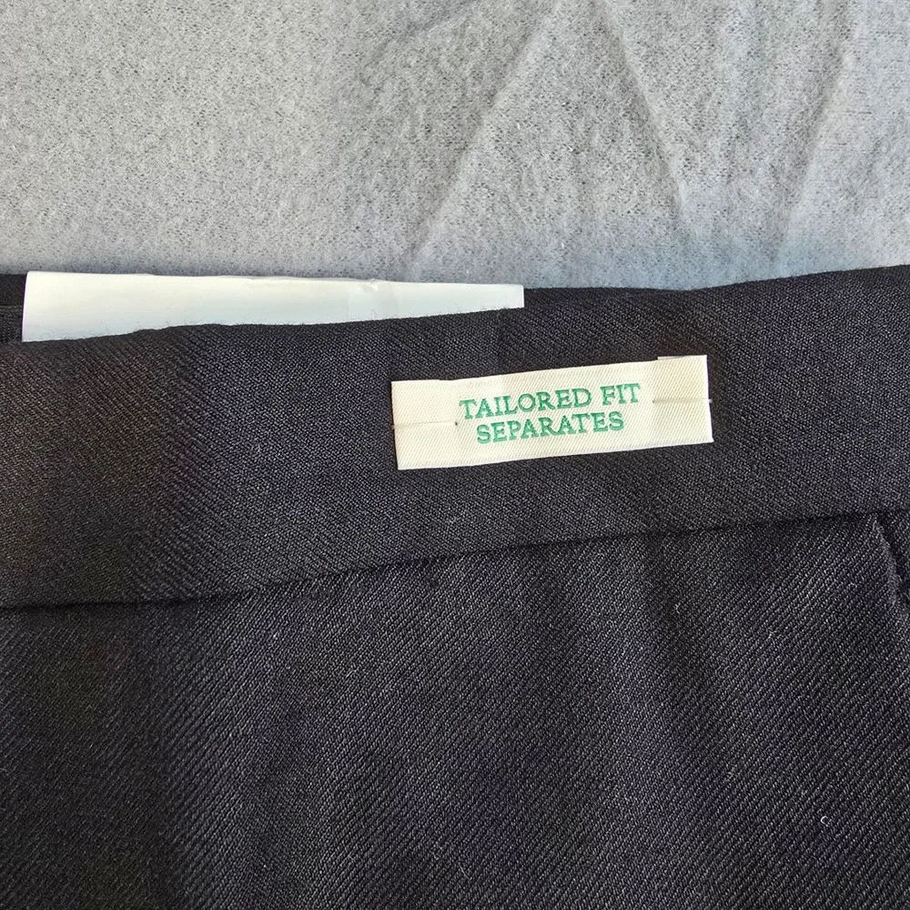 Jos A Bank Mens Tailored Fit Tuxedo Pants Black Wool Blend Satin Stripe 35x30‎